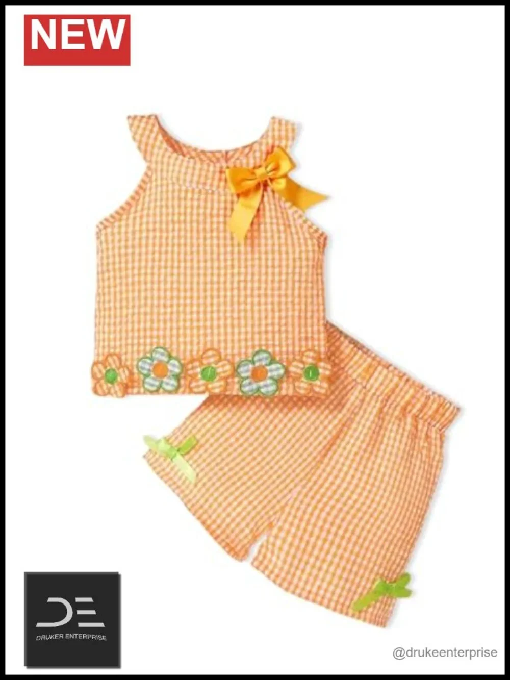 Toddler Girl Ruffle Sleeve Top and Shorts Outfit Set 6M-4T Soft Polyester Blend